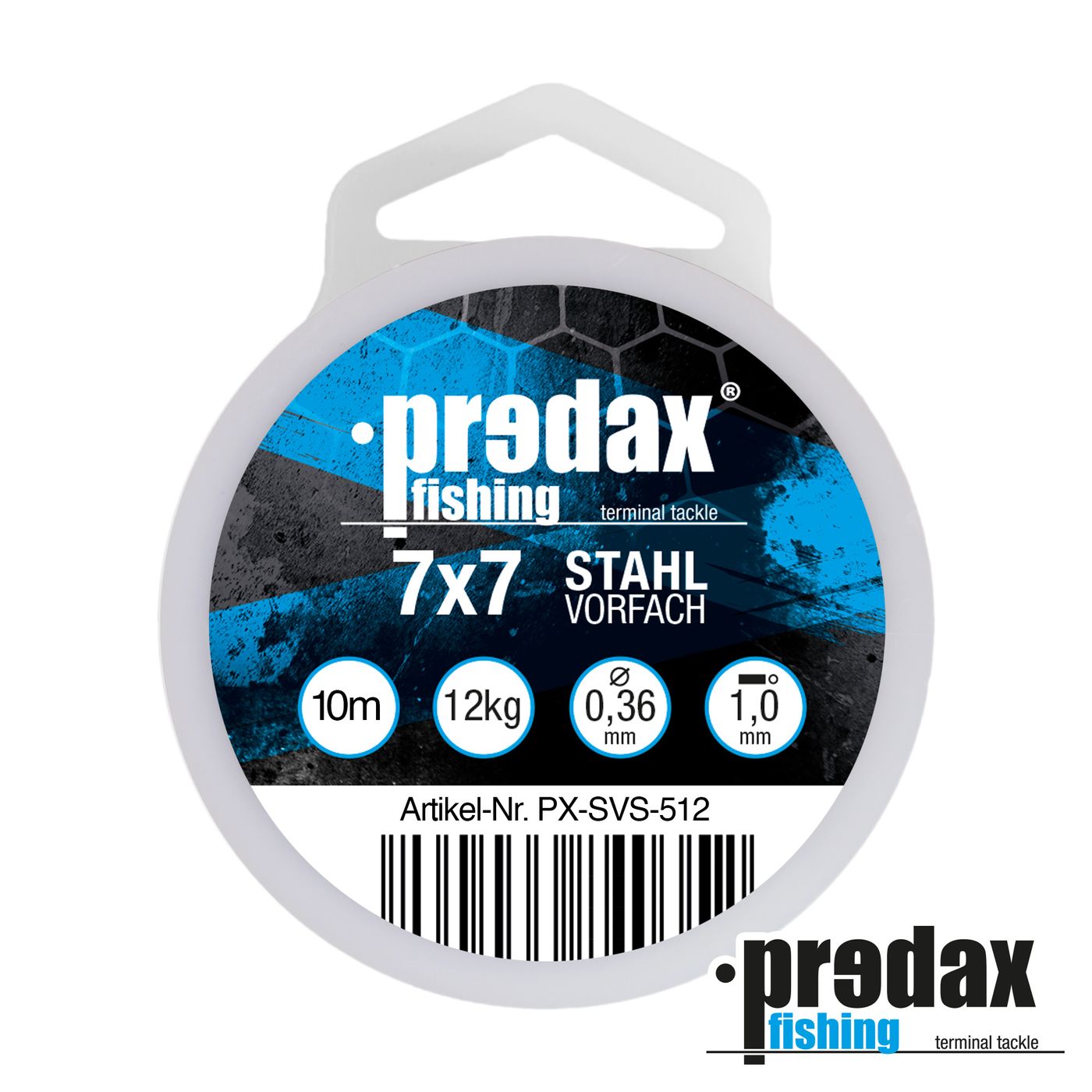 Predax Fishing 7x7 Stahlvorfach braun Tragkraft 6, 9 und 12kg 10m auf Spule