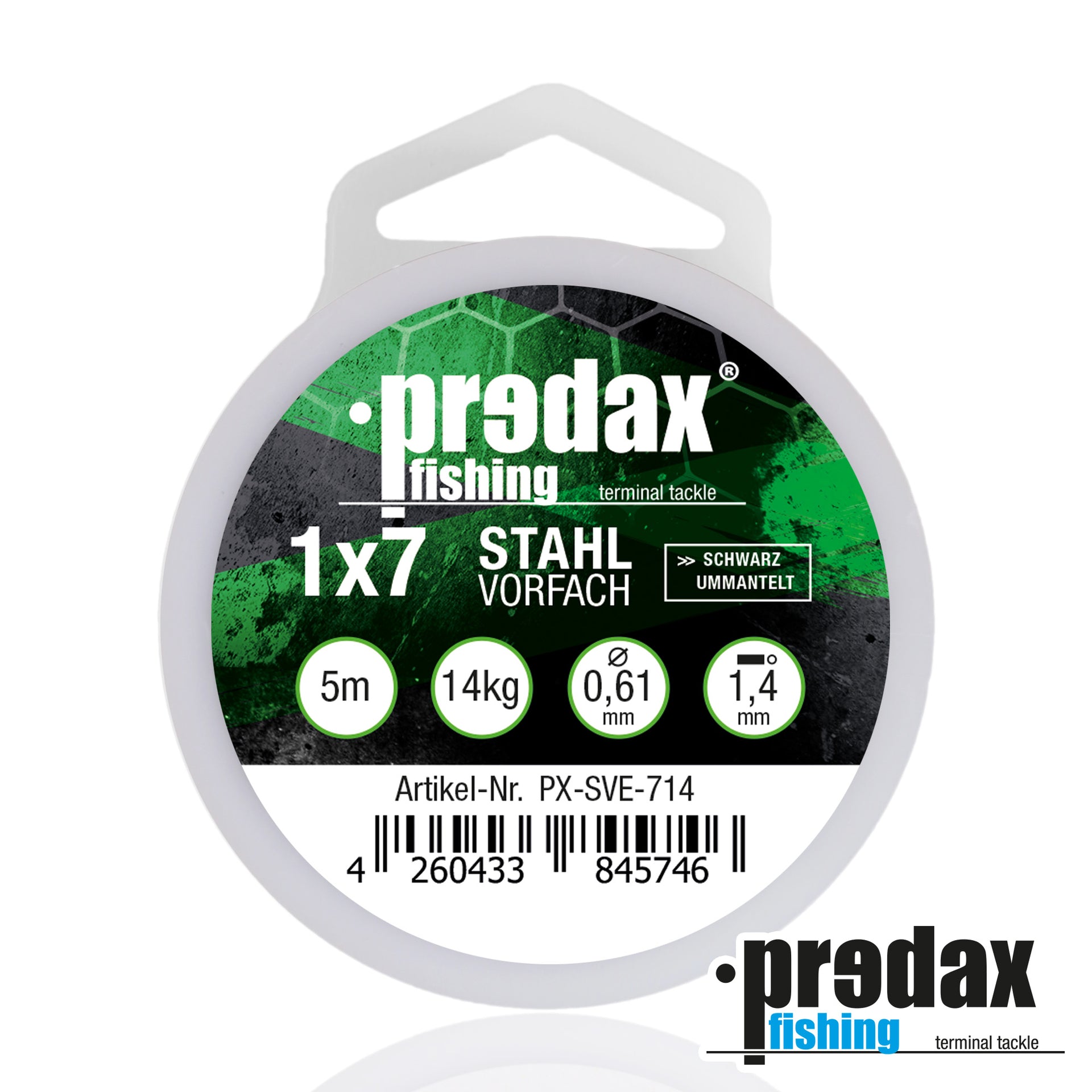 Predax Stahlvorfach 1x7 ummantelt 5m Spule